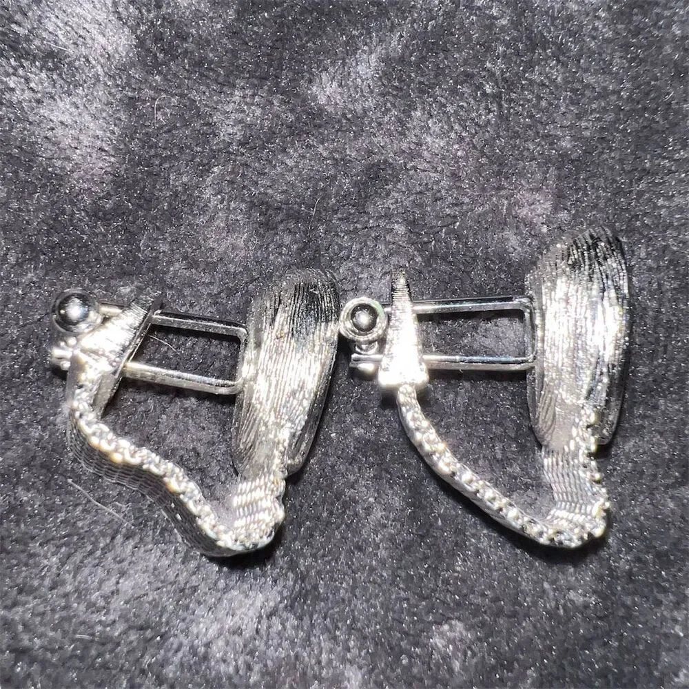 Vintage Volcano Faceted Crystal Mesh Men’s Cufflinks